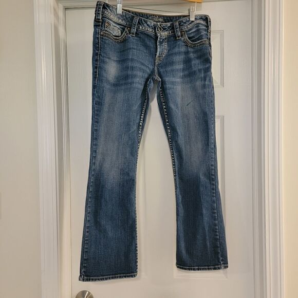 Silver Pioneer Flood Jeans Sz 30 - Picture 1 of 5